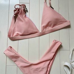 Cute pink bikini set